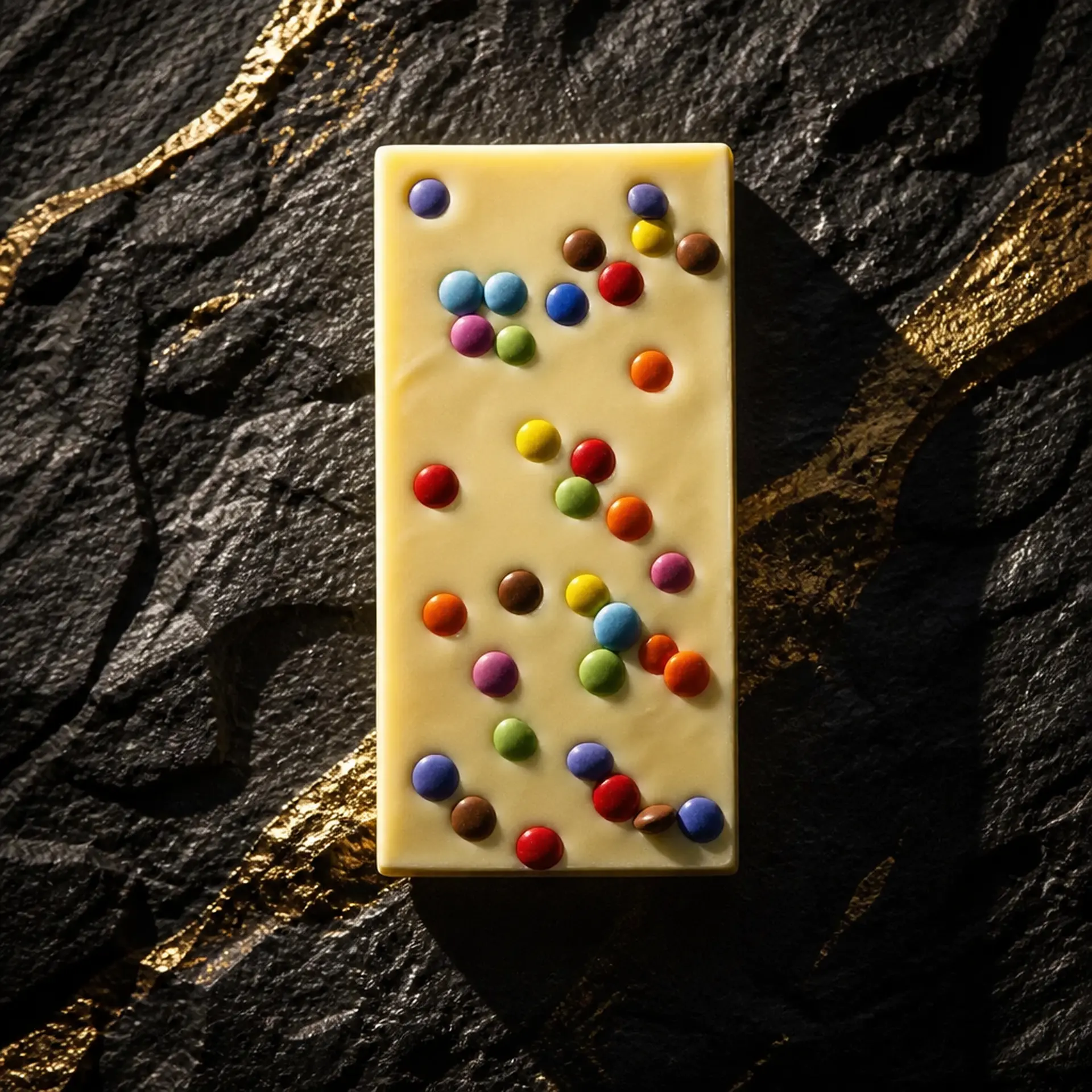 Weisse Schoggi mit Smarties
