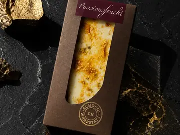 Weisse Schoggi mit Passionsfrucht